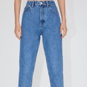ZARA mom fit blue jeans